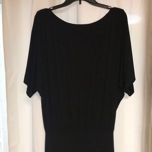 Off the shoulder dolman top maxi dress.